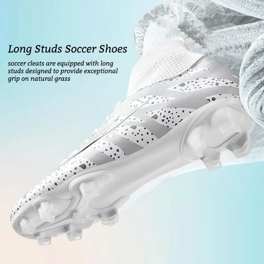 Soccer Cleats for Men Women High Top Football Shoes Boys Girls Indoor Outdoor Training Soccer Sports Shoes