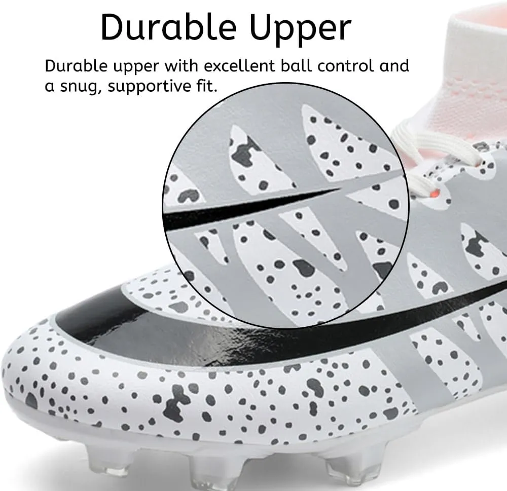 Soccer Cleats for Men Women High Top Football Shoes Boys Girls Indoor Outdoor Training Soccer Sports Shoes