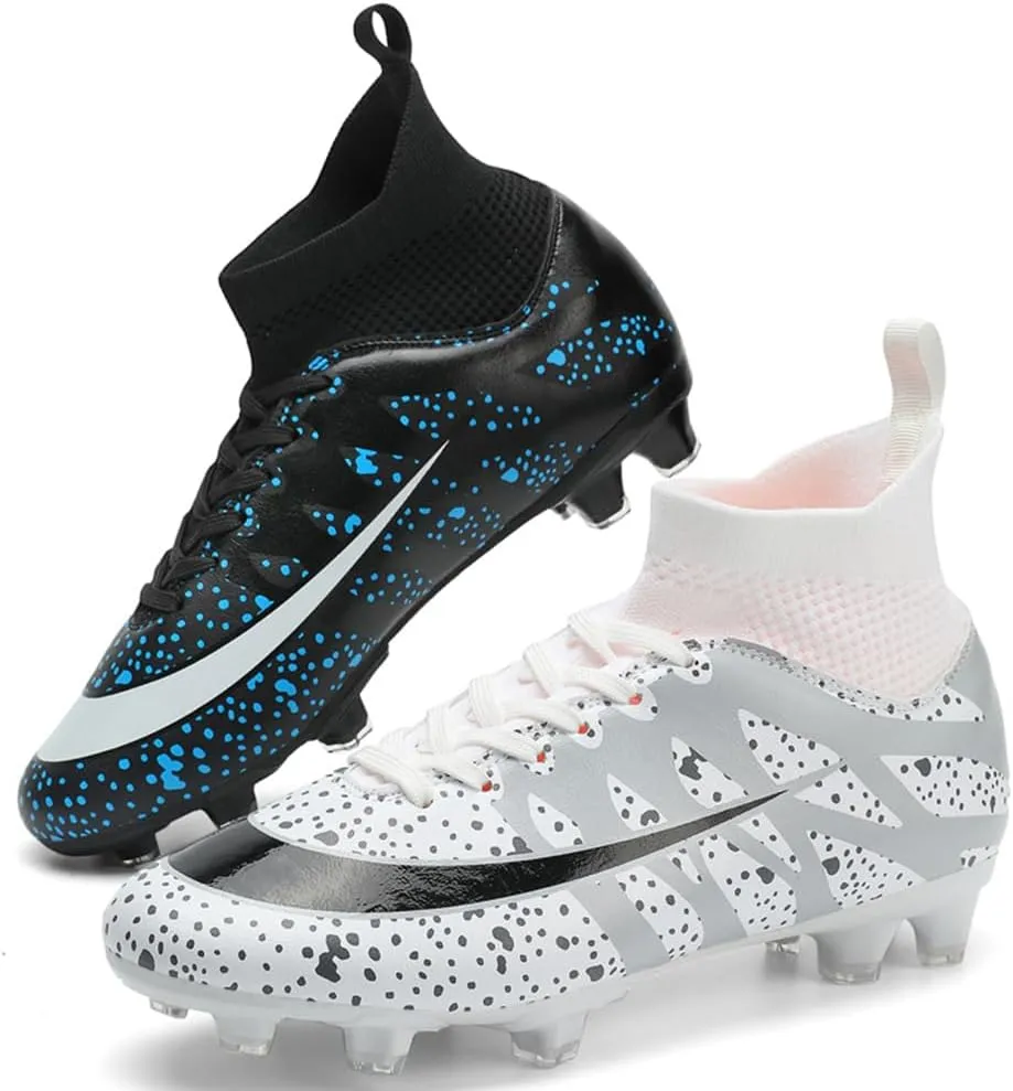 Soccer Cleats for Men Women High Top Football Shoes Boys Girls Indoor Outdoor Training Soccer Sports Shoes