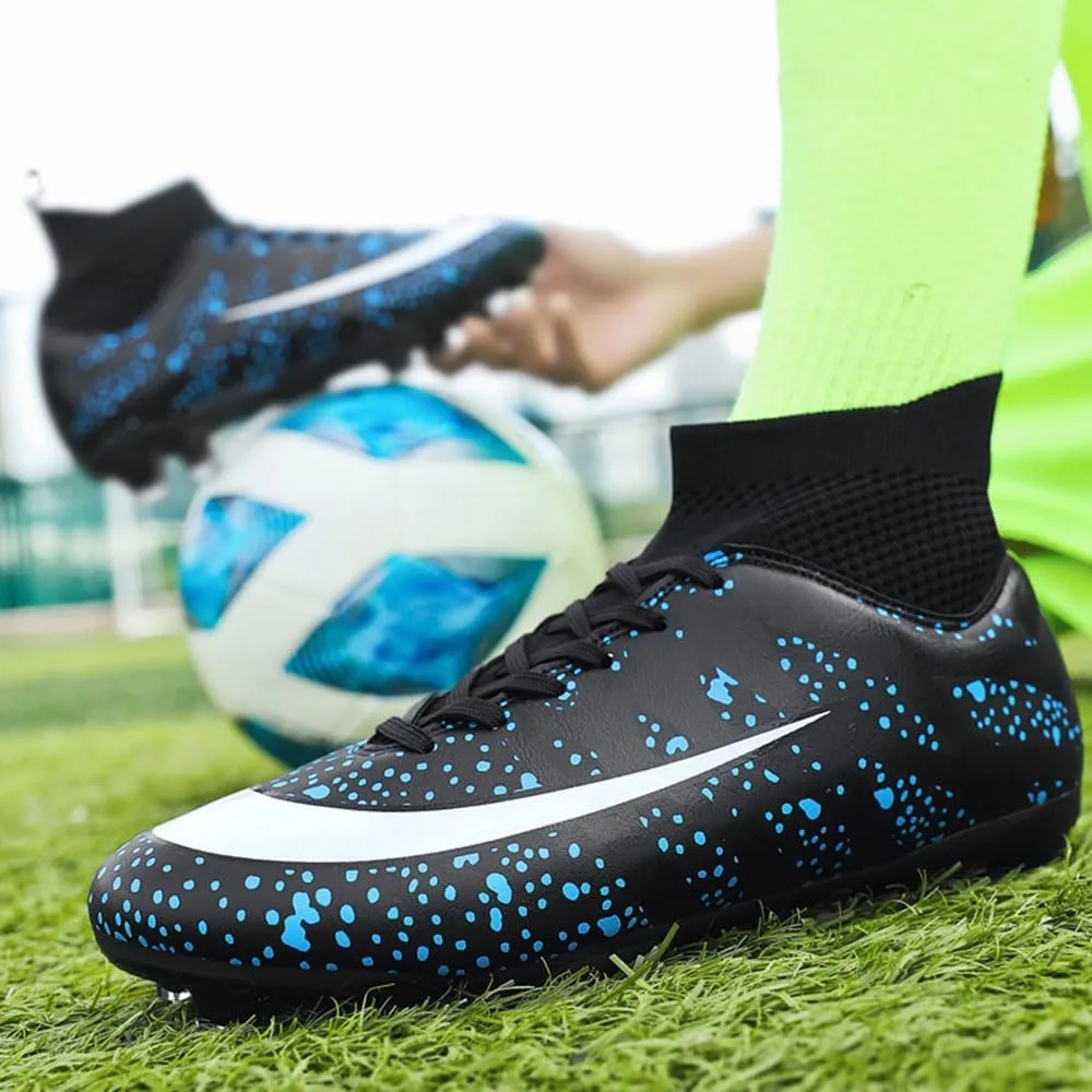 Soccer Cleats for Men Women High Top Football Shoes Boys Girls Indoor Outdoor Training Soccer Sports Shoes