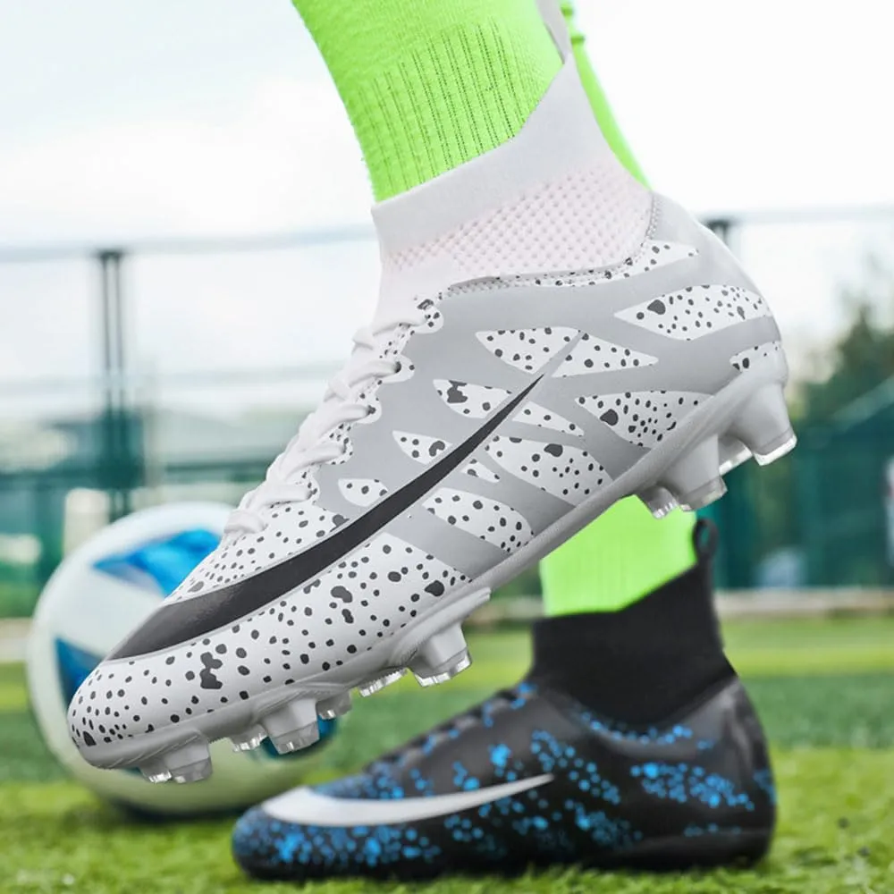 Soccer Cleats for Men Women High Top Football Shoes Boys Girls Indoor Outdoor Training Soccer Sports Shoes