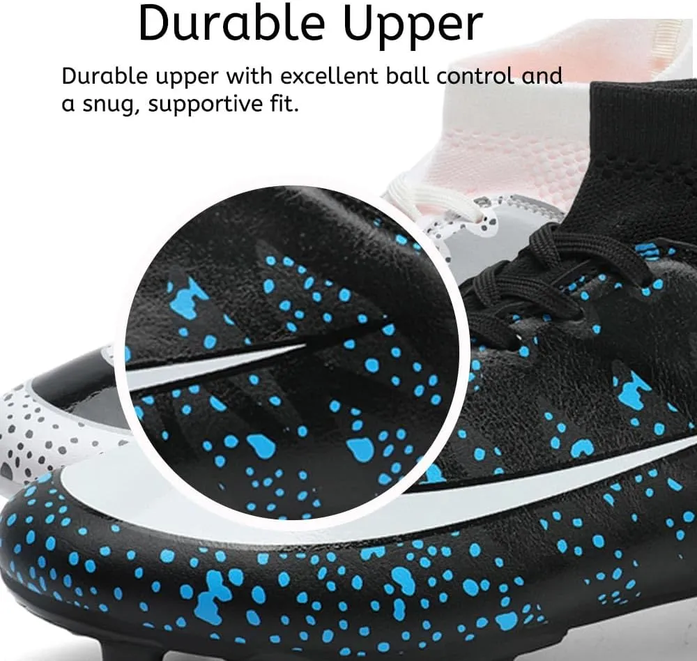 Soccer Cleats for Men Women High Top Football Shoes Boys Girls Indoor Outdoor Training Soccer Sports Shoes