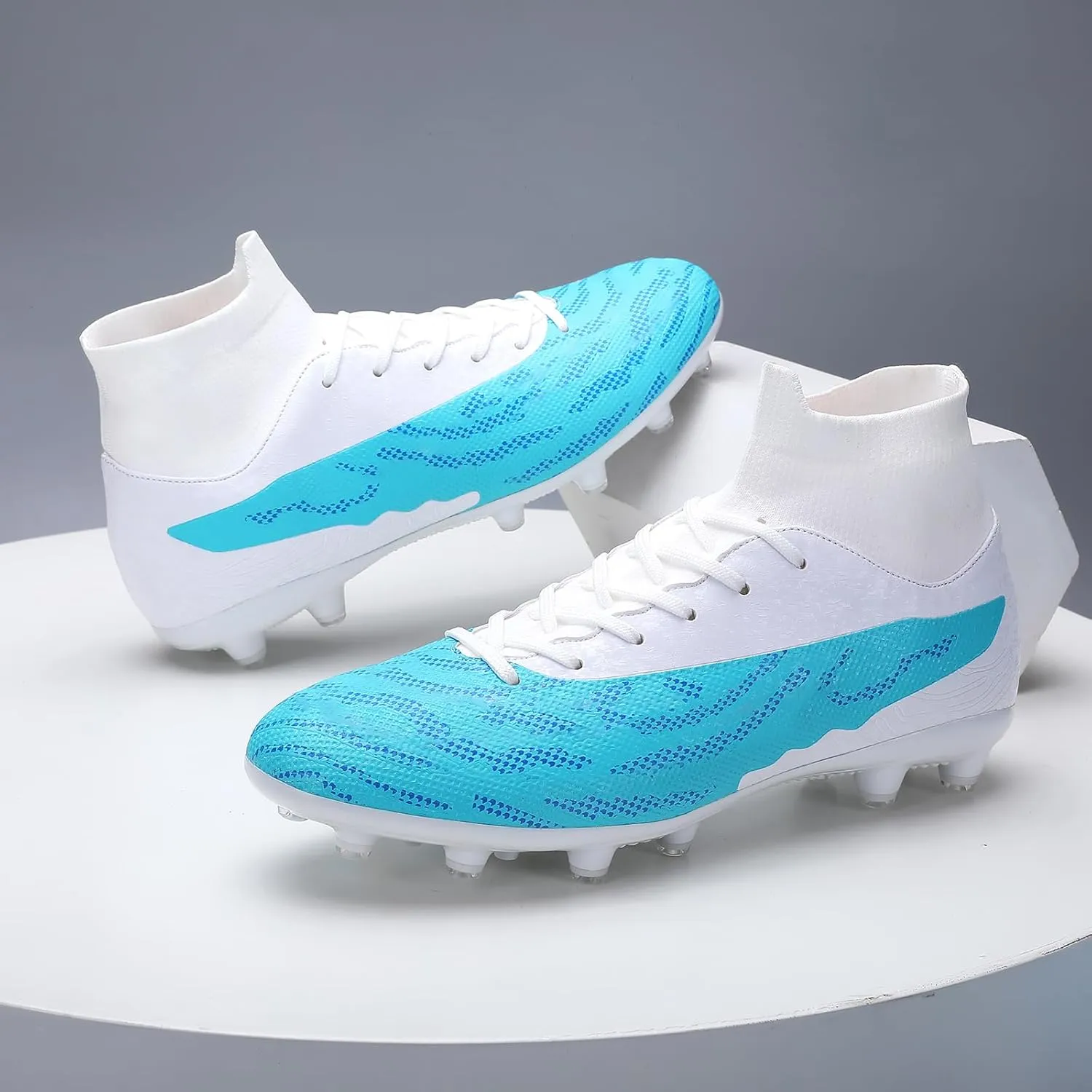 Soccer Cleats for Mens Womens Football Shoes Turf Soccer Shoes Indoor/Outdoor High-top Football Cleats AG/FG