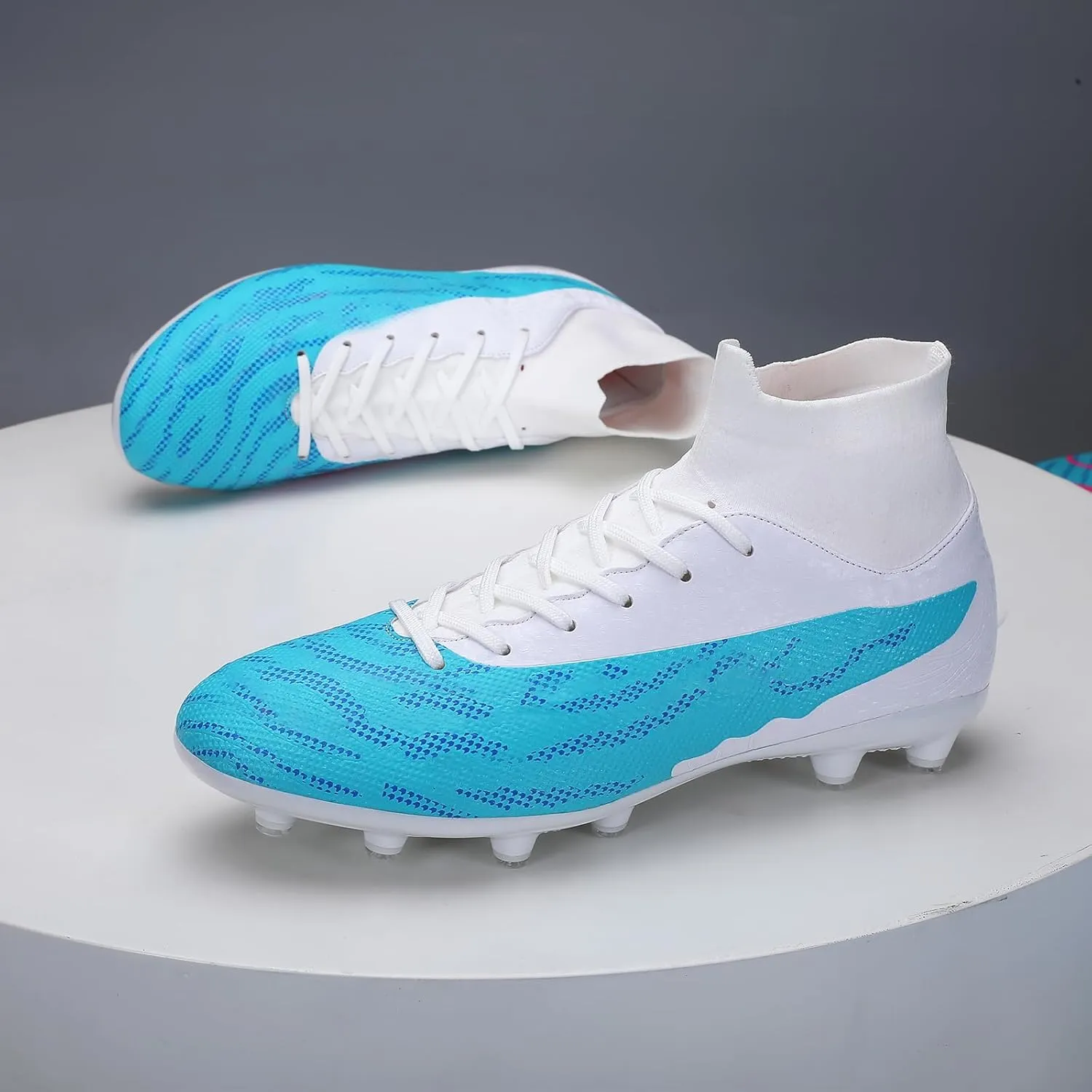 Soccer Cleats for Mens Womens Football Shoes Turf Soccer Shoes Indoor/Outdoor High-top Football Cleats AG/FG