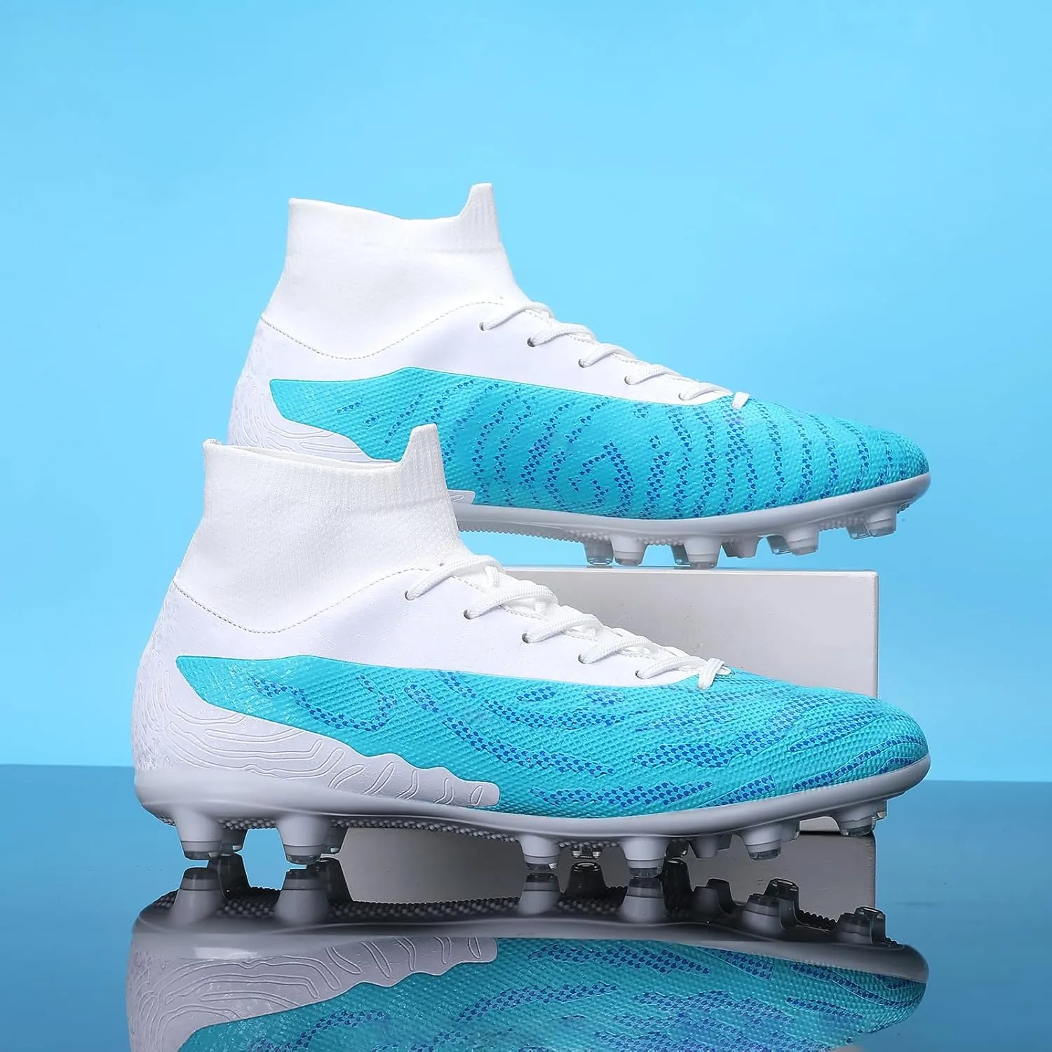 Soccer Cleats for Mens Womens Football Shoes Turf Soccer Shoes Indoor/Outdoor High-top Football Cleats AG/FG