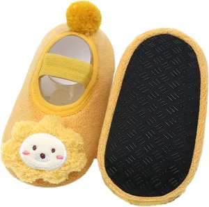 Sock Shoes Toddler Children Toddler Shoes Autumn and Winter Boys and Girls Floor Socks Non Slip Plush Black Shoes