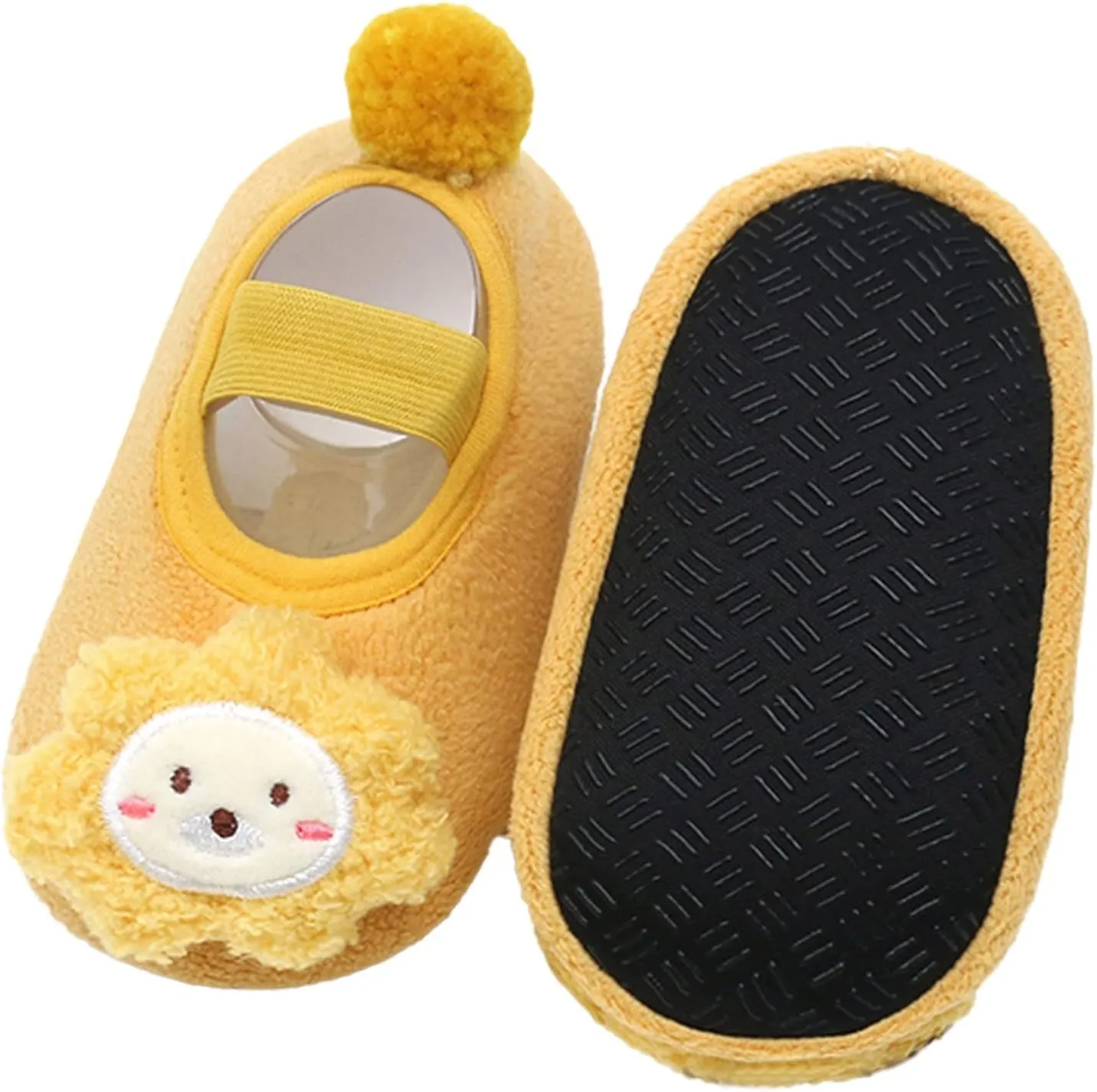 Sock Shoes Toddler Children Toddler Shoes Autumn and Winter Boys and Girls Floor Socks Non Slip Plush Black Shoes