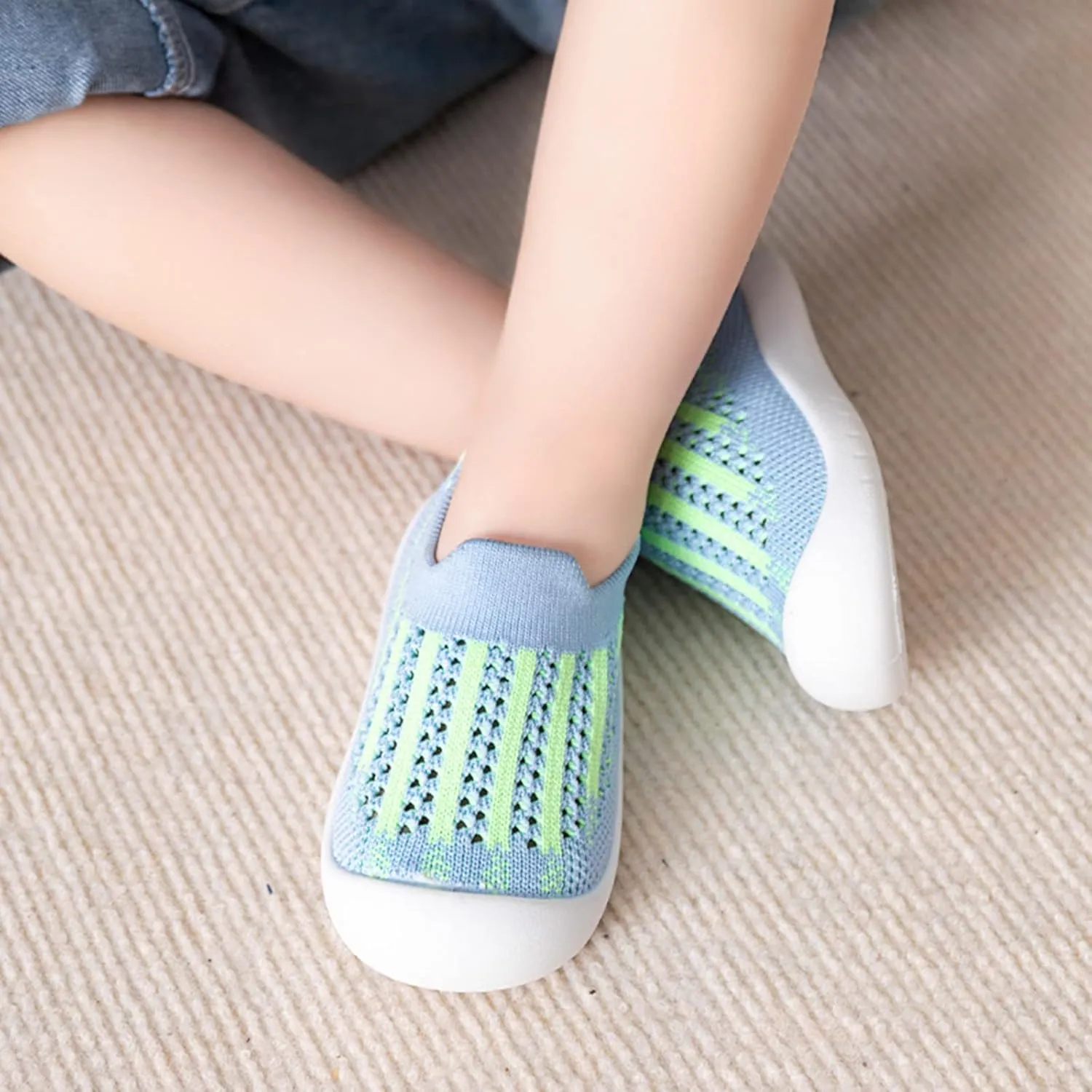 Sock Shoes Toddler Infant Shoes Mesh Slip On Socks Shoes Soft Sole Non Slip Wear Out Toddler Floor Black Shoes B