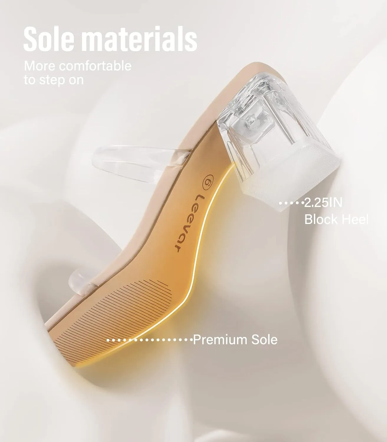 Square Toe Heeled Sandals for Women - Women's Low Block Heels Sandals - 2.25IN Open Toe Ankle Strap Chunky Heels - Slip on Heeled Sandal Mule- Nude Black Strappy Heels for Party Wedding Dress Shoes