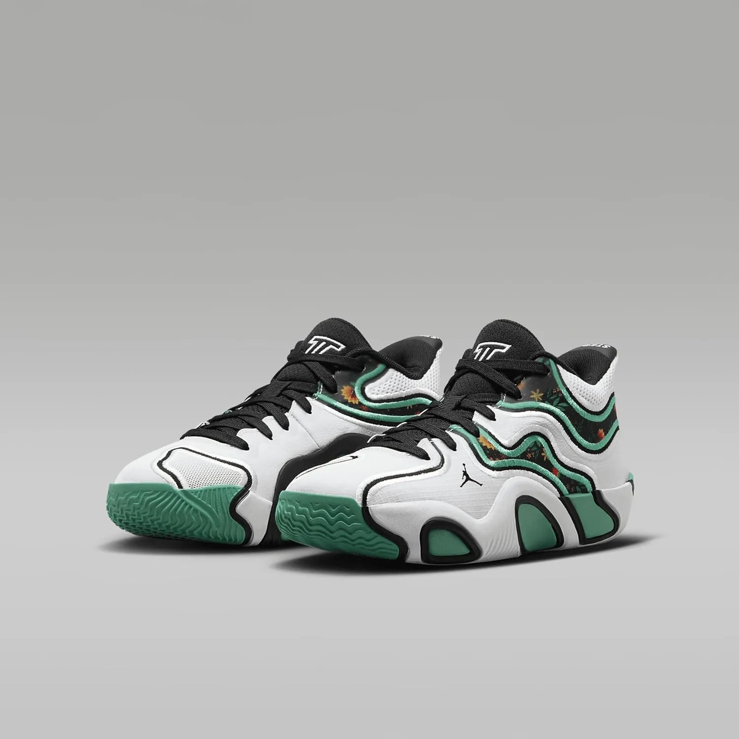 Tatum 3 Big Kids' Basketball Shoes (HF3136-103, White/Kinetic Green/Black)