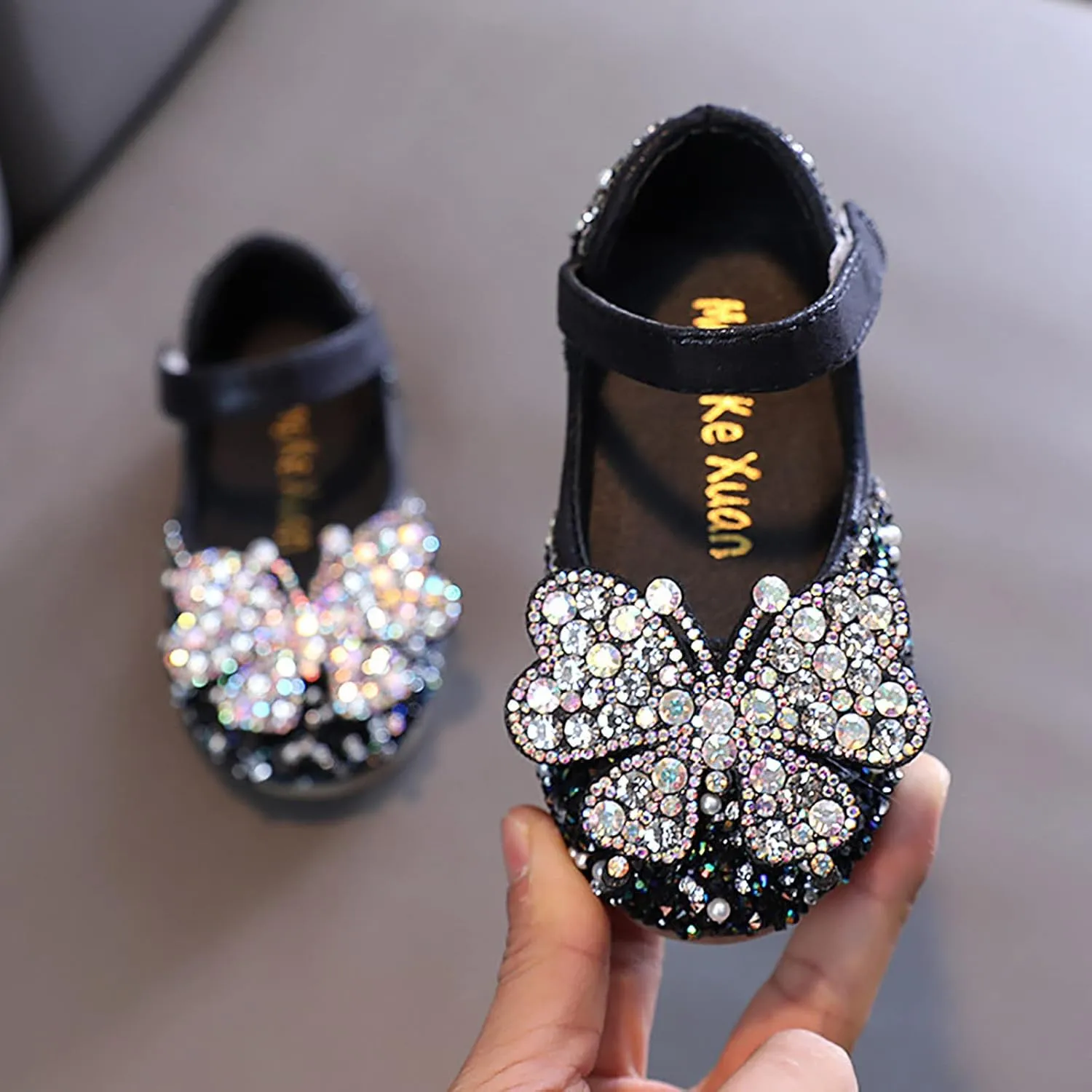 Toddler Flower Girl Dress Shoes Rhinstones Mary Jane Ballet Flats Wedding Party Toddler Little Kid Sandals