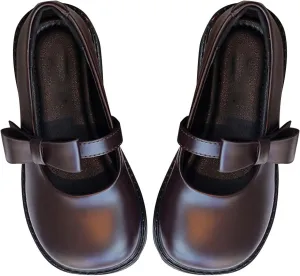 Toddler Flower Girls Bowknot Strap Dress Shoes, Mary Jane Princess Non-Slip Ballet Flat𝘀 for Kids Par𝘁y School