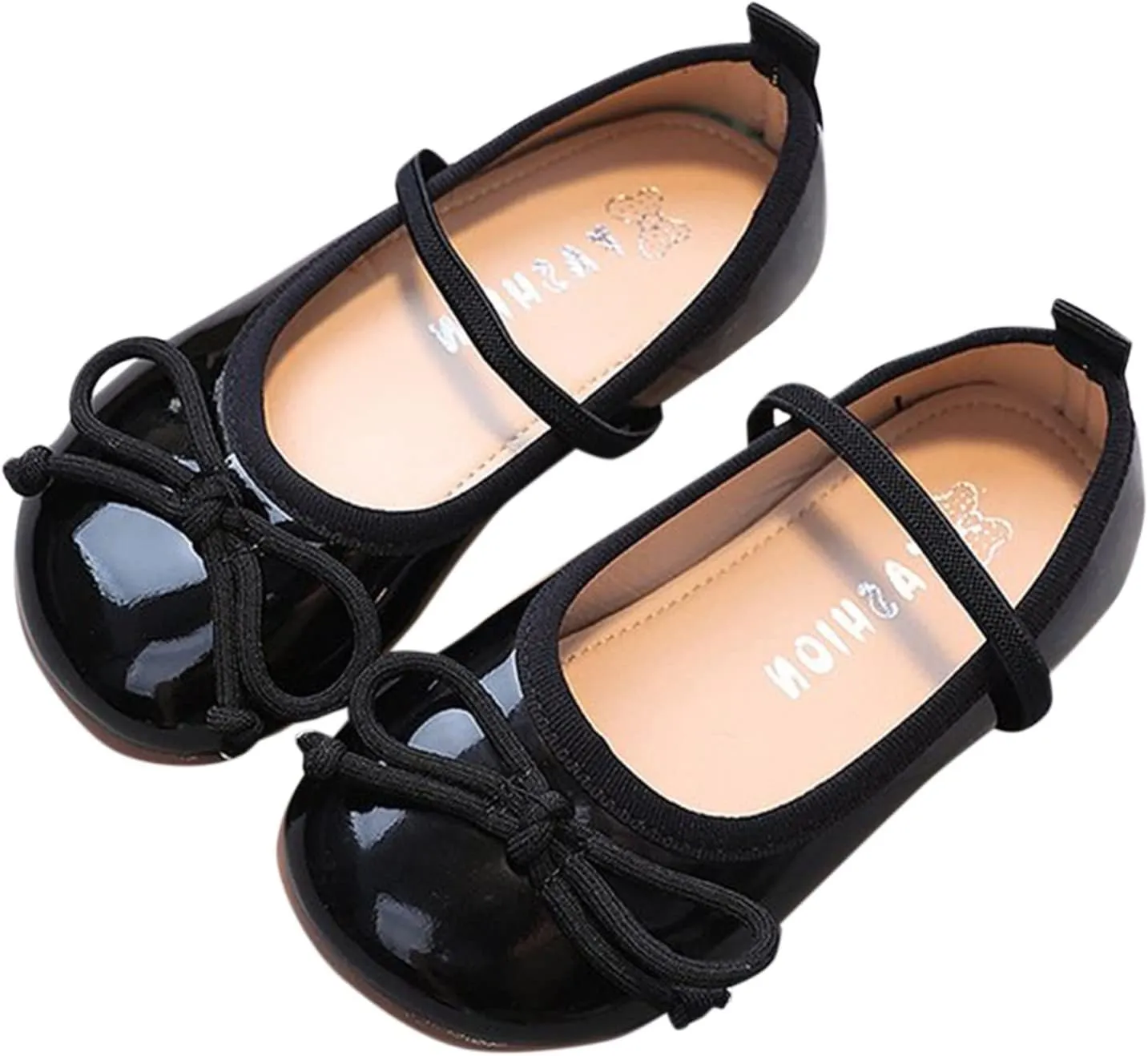 Toddler Girl Mary Jane Dress Shoes Little Girl School Shoes Soft Sole Non Slip Faux Leather Shoes Bowknot Flats