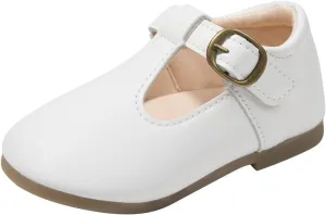 Toddler Girl Mary Jane Dress Shoes School Oxford Flats for Girl Wedding Party Shoes T-Strap Kids Uniform Shoes