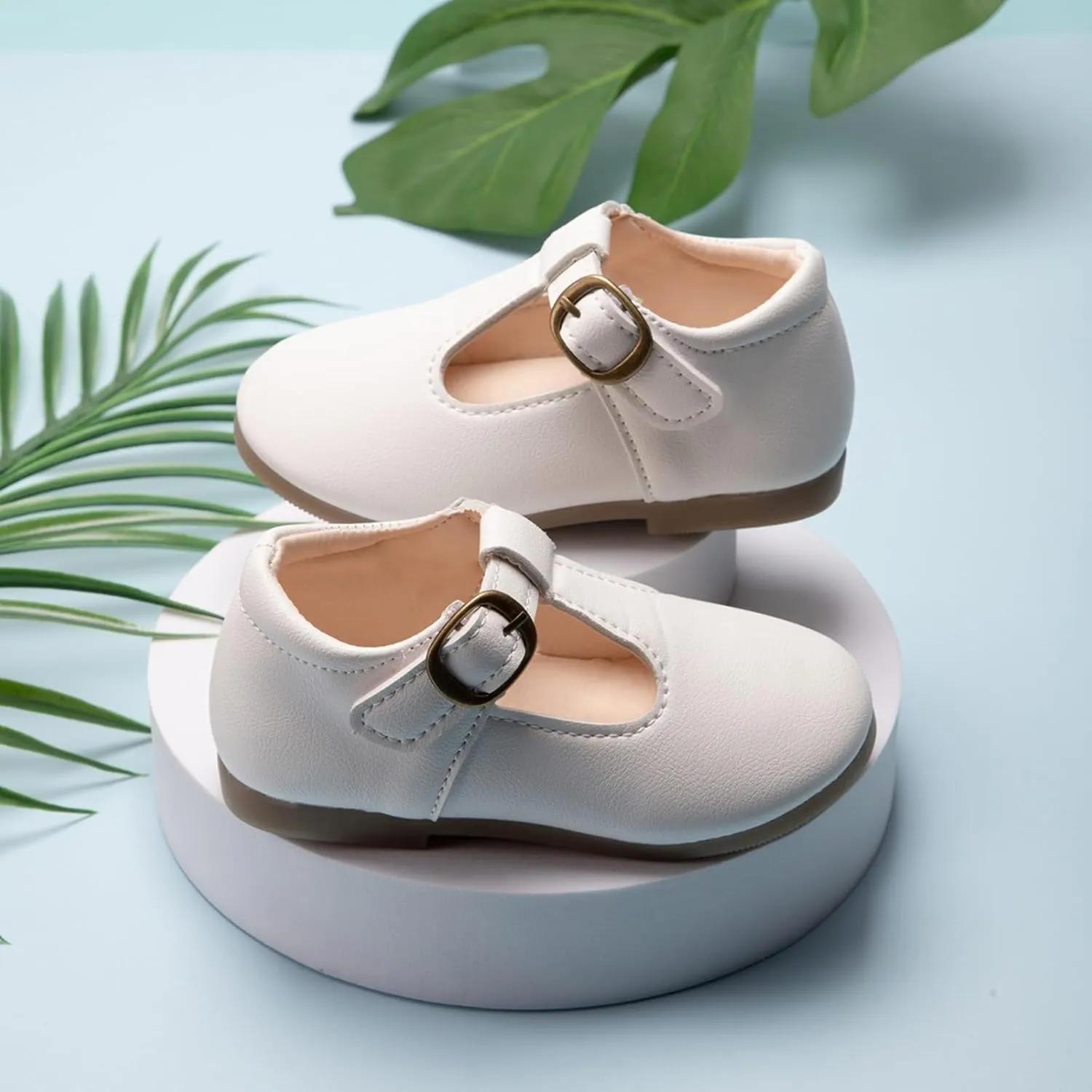 Toddler Girl Mary Jane Dress Shoes School Oxford Flats for Girl Wedding Party Shoes T-Strap Kids Uniform Shoes