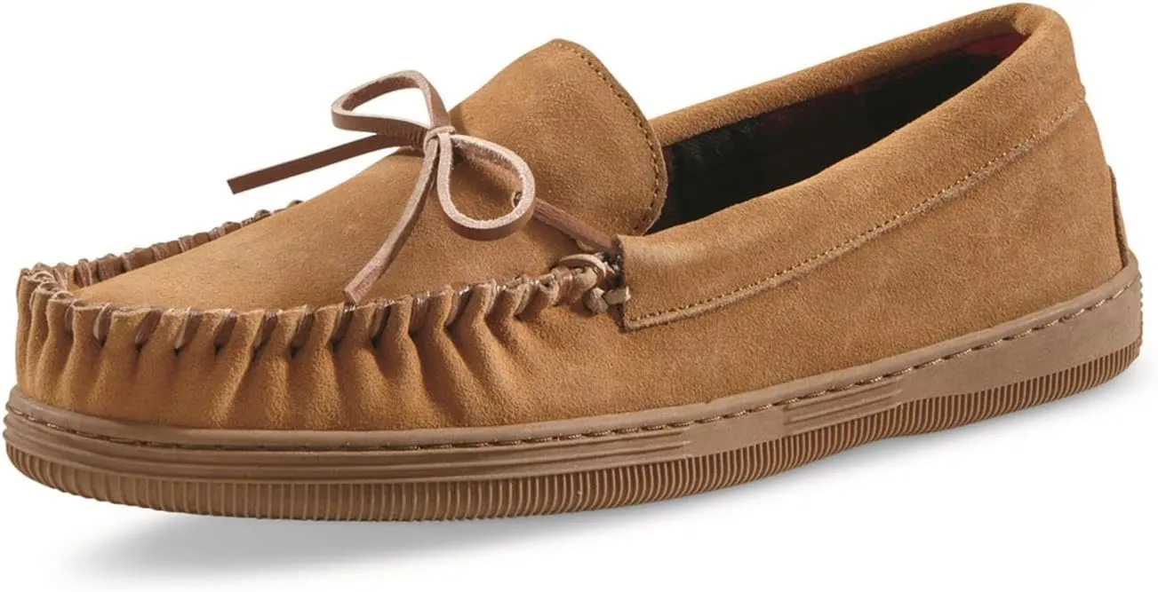 Trapper Men’s Moccasins Shoes, Indoor and Outdoor Leather Slippers