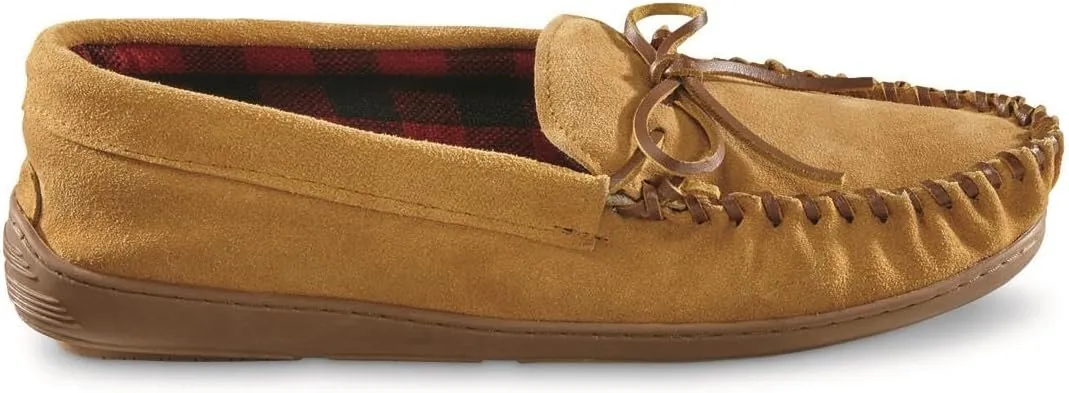 Trapper Men’s Moccasins Shoes, Indoor and Outdoor Leather Slippers