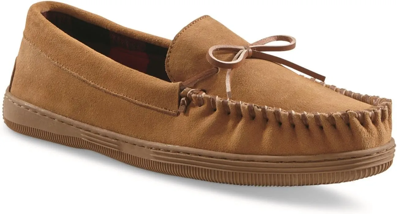 Trapper Men’s Moccasins Shoes, Indoor and Outdoor Leather Slippers