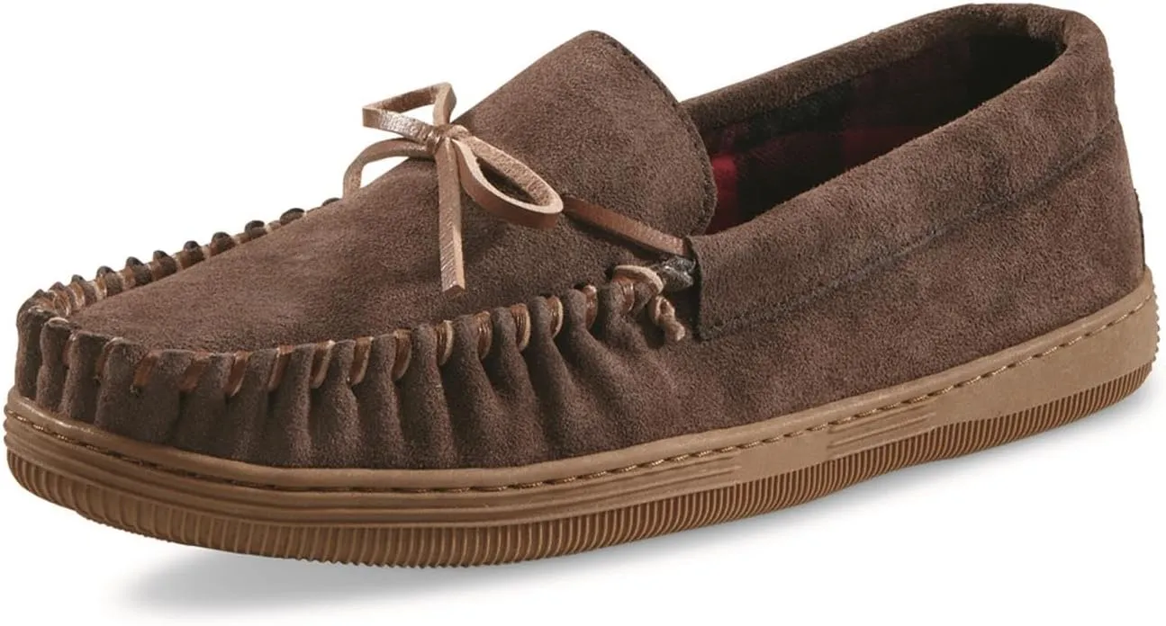 Trapper Men’s Moccasins Shoes, Indoor and Outdoor Leather Slippers