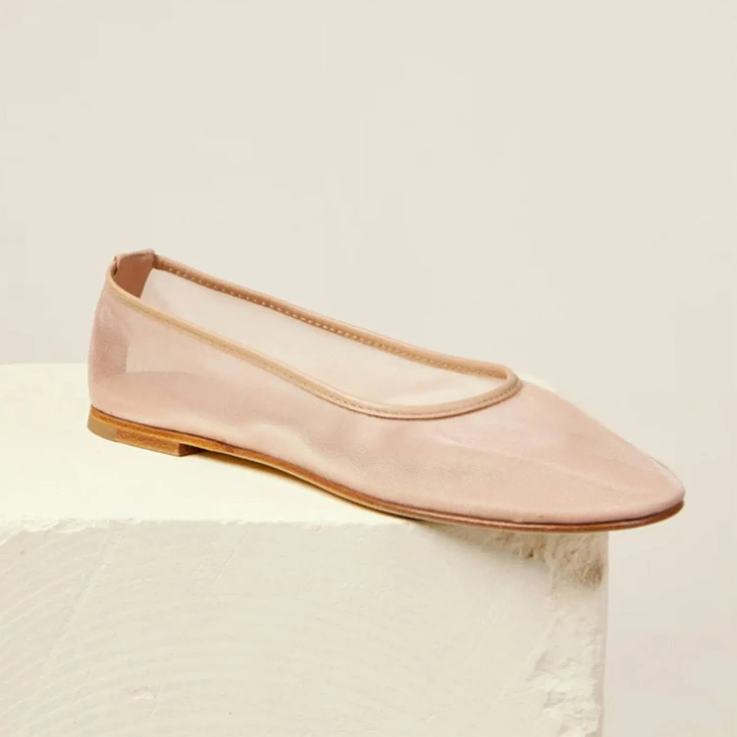Tulle Mesh Ballet Flats Elegant Round Toe Work Dress Shoes Chic Comfortable Stylish Footwear for Everyday Use
