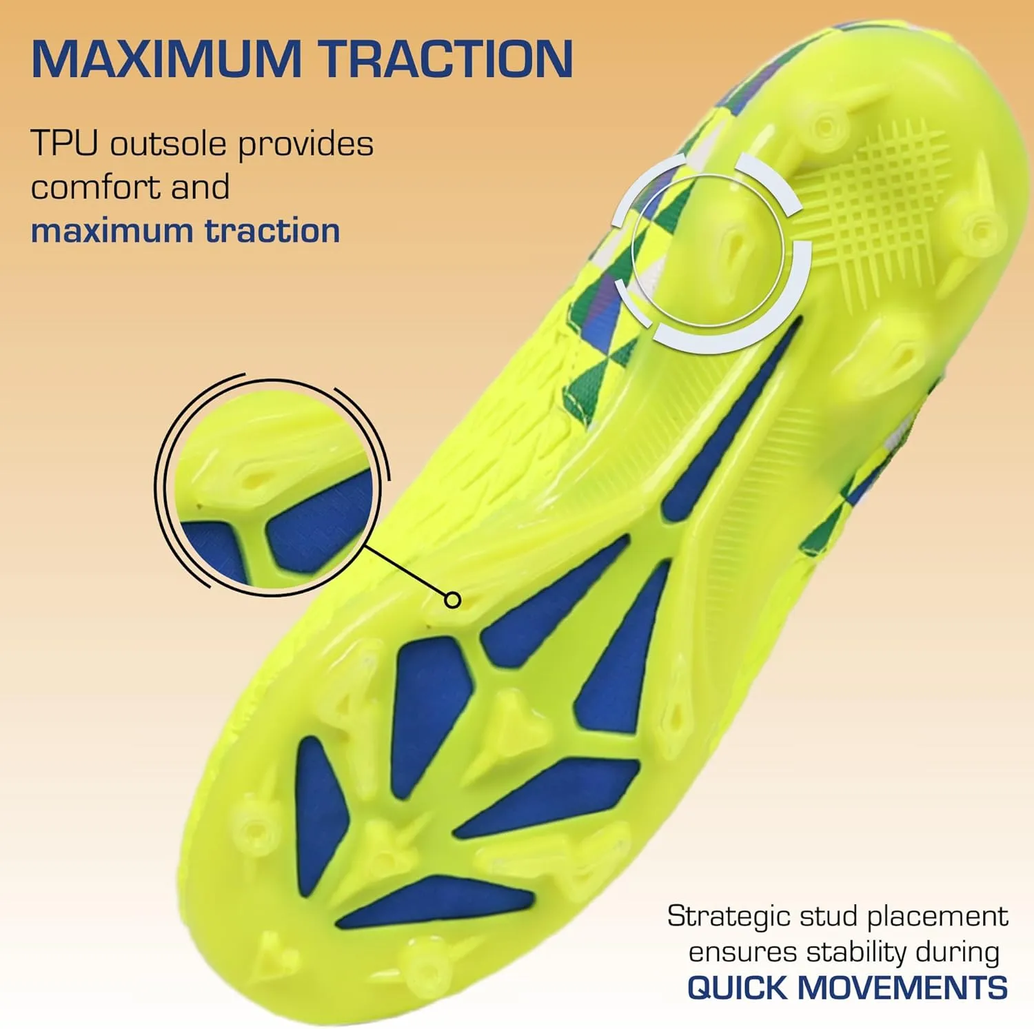 Unisex-Child Athletic Outdoor Training Soccer Cleats for Youth | Little/Big Kid Firm Ground Football Shoes | Lightweight