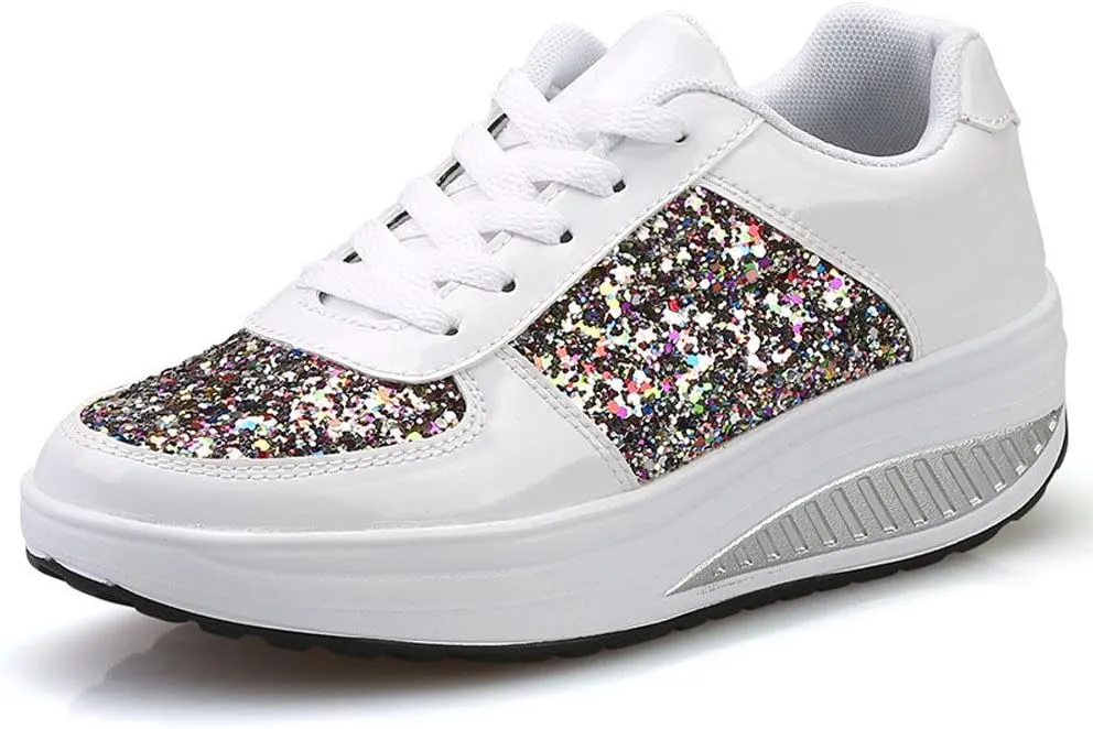 White Casual Sneakers for Women Trendy Zapatos Confortables para Mujer Nursing Shoes Women Comfortable White White Sneakers for Women Low Top 9.5 Wide Womens Non Slip Work Shoes