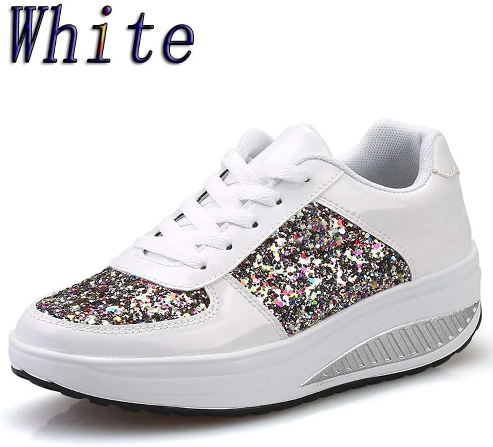 White Casual Sneakers for Women Trendy Zapatos Confortables para Mujer Nursing Shoes Women Comfortable White White Sneakers for Women Low Top 9.5 Wide Womens Non Slip Work Shoes