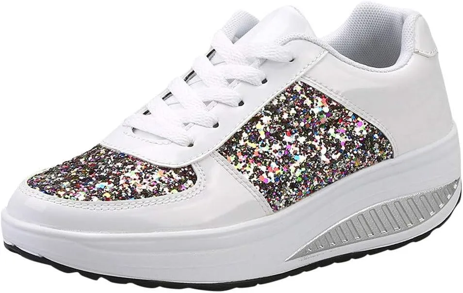 White Casual Sneakers for Women Trendy Zapatos Confortables para Mujer Nursing Shoes Women Comfortable White White Sneakers for Women Low Top 9.5 Wide Womens Non Slip Work Shoes