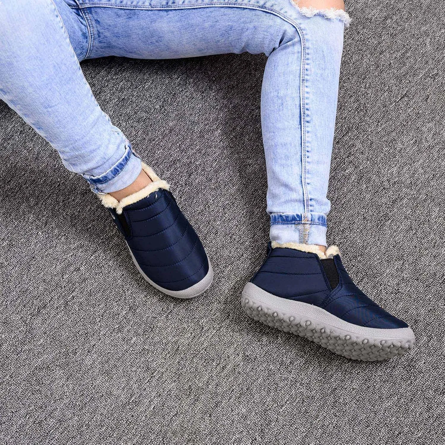 Winter Snow Boots for Women Fur Lined Warm Ankle Booties Outdoor Anti Slip Boots Waterproof Comfortable Short Boots