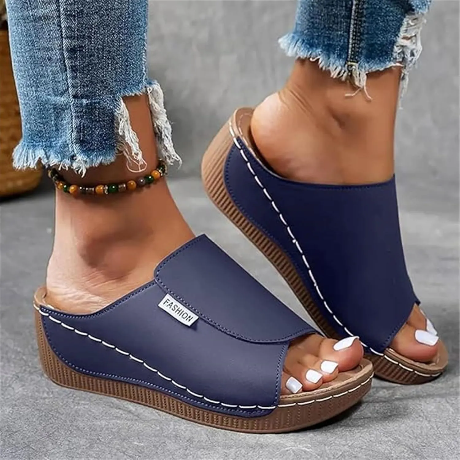 Women Sandals Comfortable Dressy Summer Orthopedic Slippers Arch Support Orthotic Slides for Plantar Fasciitis 2025