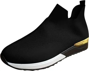 Women Sneakers Size 10 Slip On Sneakers Non Slip Work Shoes for Women Black Tennis Shoes for Women Work Non Slip Womens Tennis Shoes 7.5 Lace Up Comfy Shoes for Women Dressy