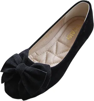 Women's Ballet Flat Comfort Slip on Flat Shoes Women's Comfortable Ballet Flats Comfortable Bow Dressy