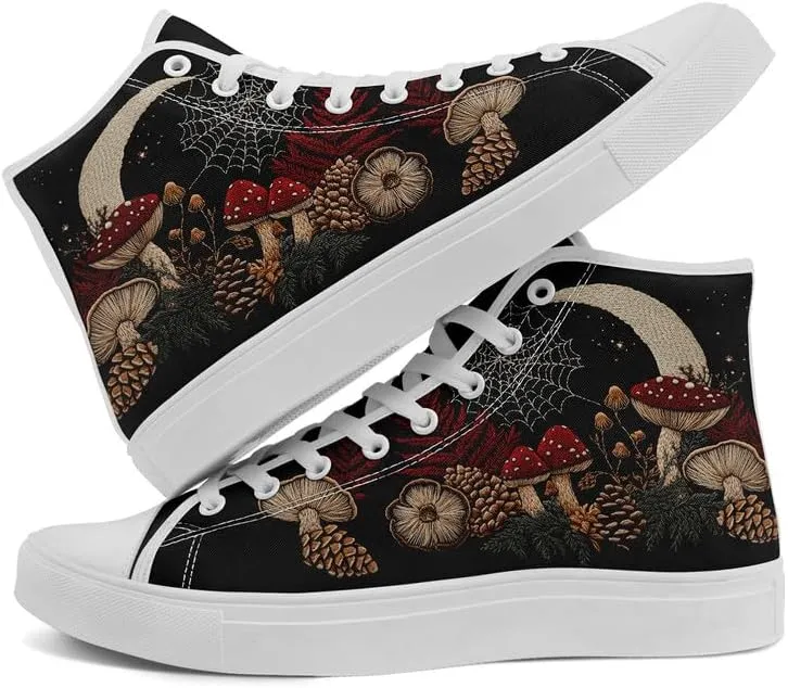 Womens Canvas Shoes High Top Sneakers Lace up Casual Trainers Plimsoles Flat Shoes