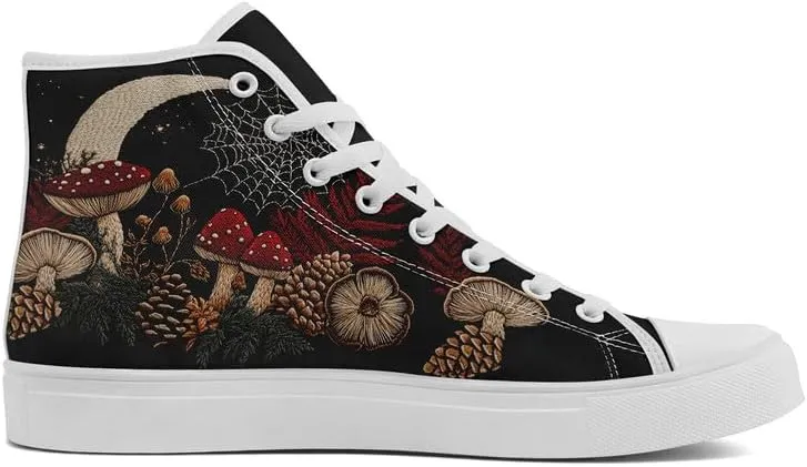 Womens Canvas Shoes High Top Sneakers Lace up Casual Trainers Plimsoles Flat Shoes