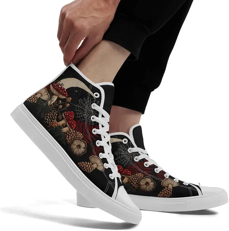 Womens Canvas Shoes High Top Sneakers Lace up Casual Trainers Plimsoles Flat Shoes