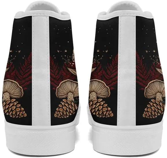 Womens Canvas Shoes High Top Sneakers Lace up Casual Trainers Plimsoles Flat Shoes