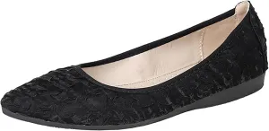 Women's Flats, Foldable Ballet Flats for Women, Fashion Silk Pionted Toe Comfort Lightweight Slip-On Dress Shoes