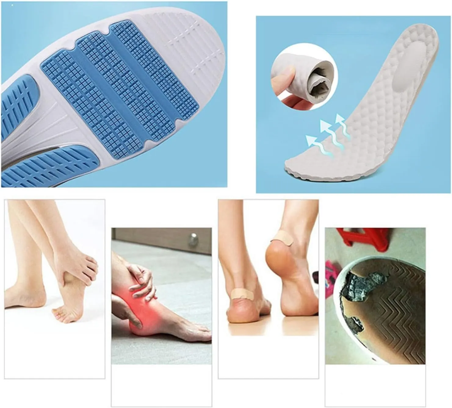 Women's Loafers and Moccasins, Women Winter Warm Comfortable Air Cushion Working Nurse Shoes, with Flat Boat Socks 2 Pairs White Orthopedic Sneakers, for Mum Hospital Work