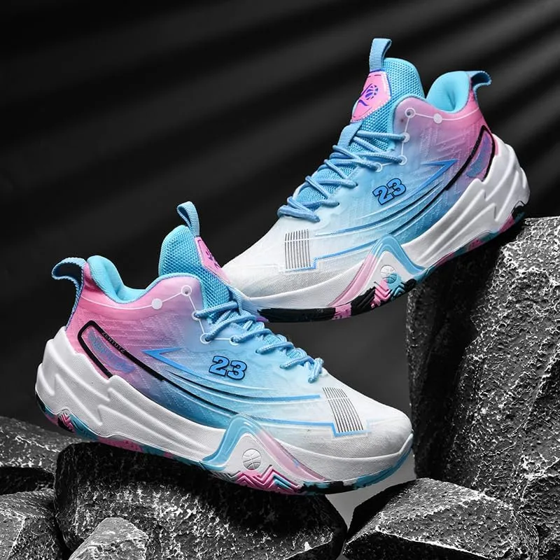 Womens Mens Basketball Shoes Fashion Neutral Sneakers Anti Slip Breathable Comfortable High Top Sports Running Walking Tennis Shoes