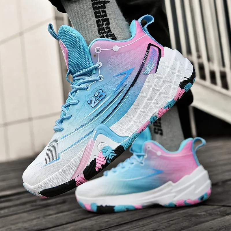 Womens Mens Basketball Shoes Fashion Neutral Sneakers Anti Slip Breathable Comfortable High Top Sports Running Walking Tennis Shoes