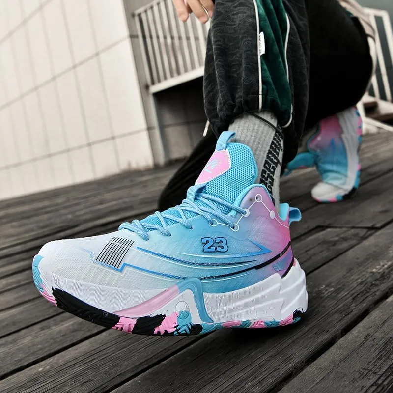 Womens Mens Basketball Shoes Fashion Neutral Sneakers Anti Slip Breathable Comfortable High Top Sports Running Walking Tennis Shoes