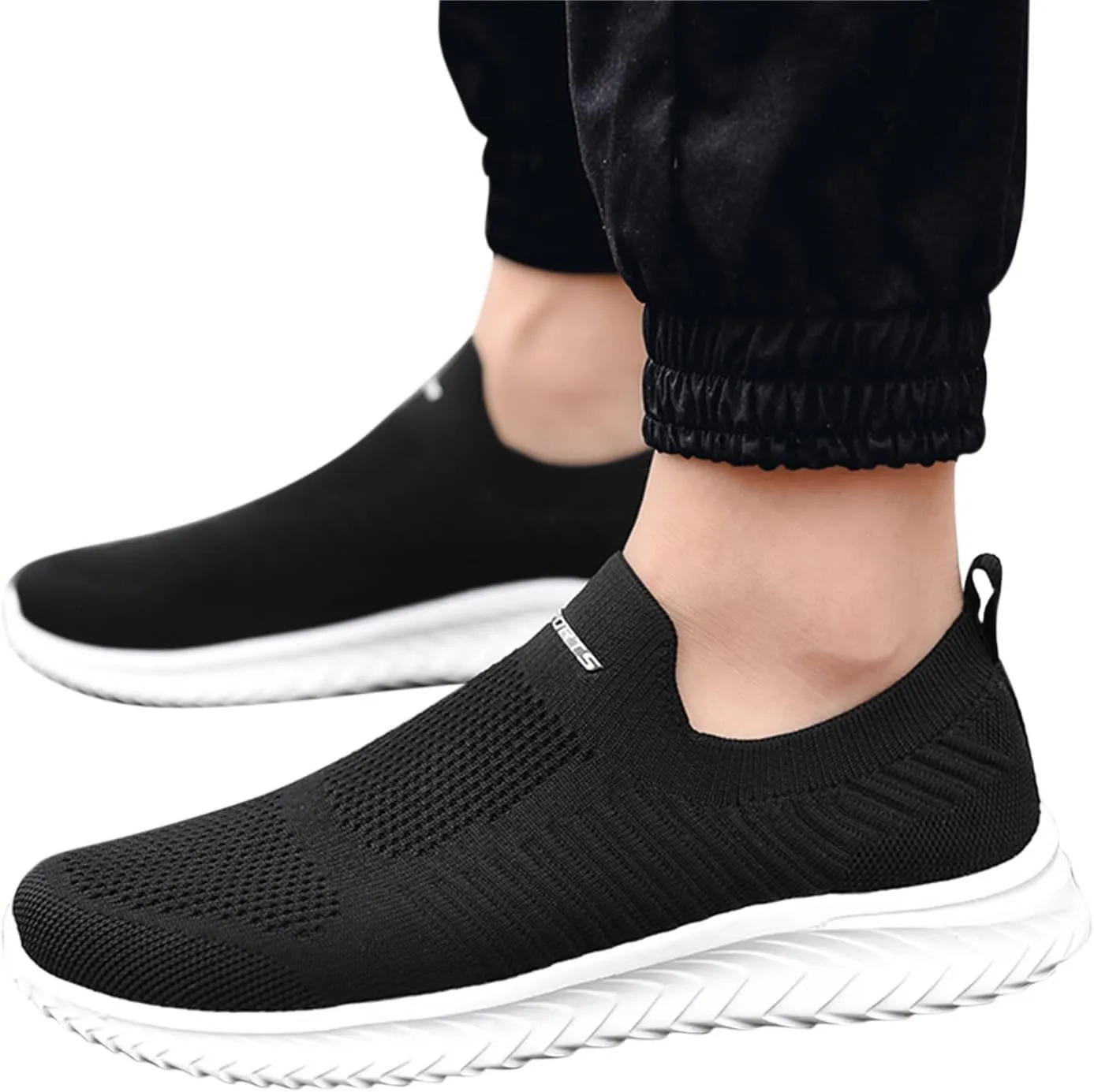 Womens Non Slip Work Shoes Slip On Water Resistant Walking Shoes Women Mesh Breathable Ladies Shoes Casual Women Shoes Sneakers White Tennis Shoe White Loafers