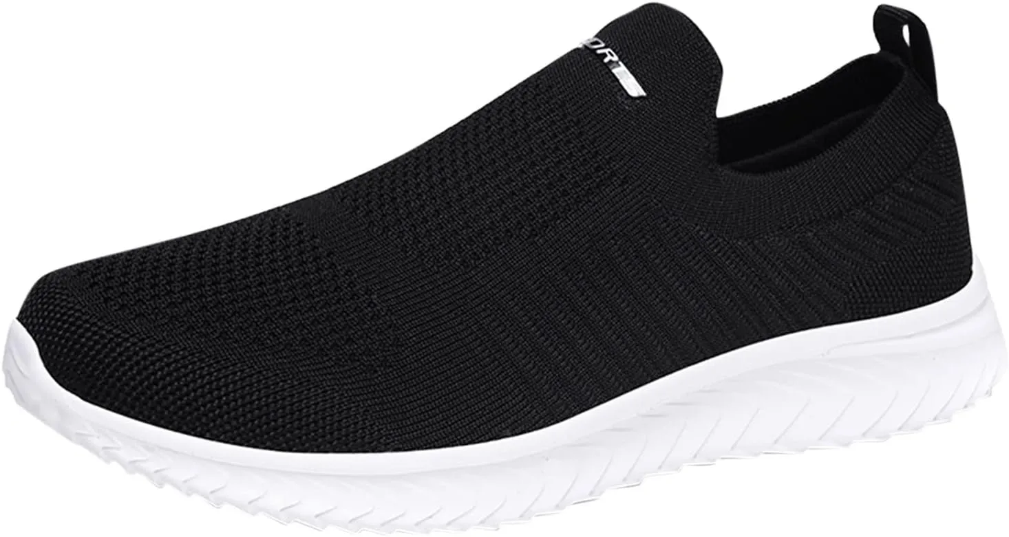 Womens Non Slip Work Shoes Slip On Water Resistant Walking Shoes Women Mesh Breathable Ladies Shoes Casual Women Shoes Sneakers White Tennis Shoe White Loafers