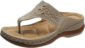 Women's Sandals Comfortable Open Toe Wedge Sandals Orthopedic Sandals for Women Summer Flip Flops Walking Shoes
