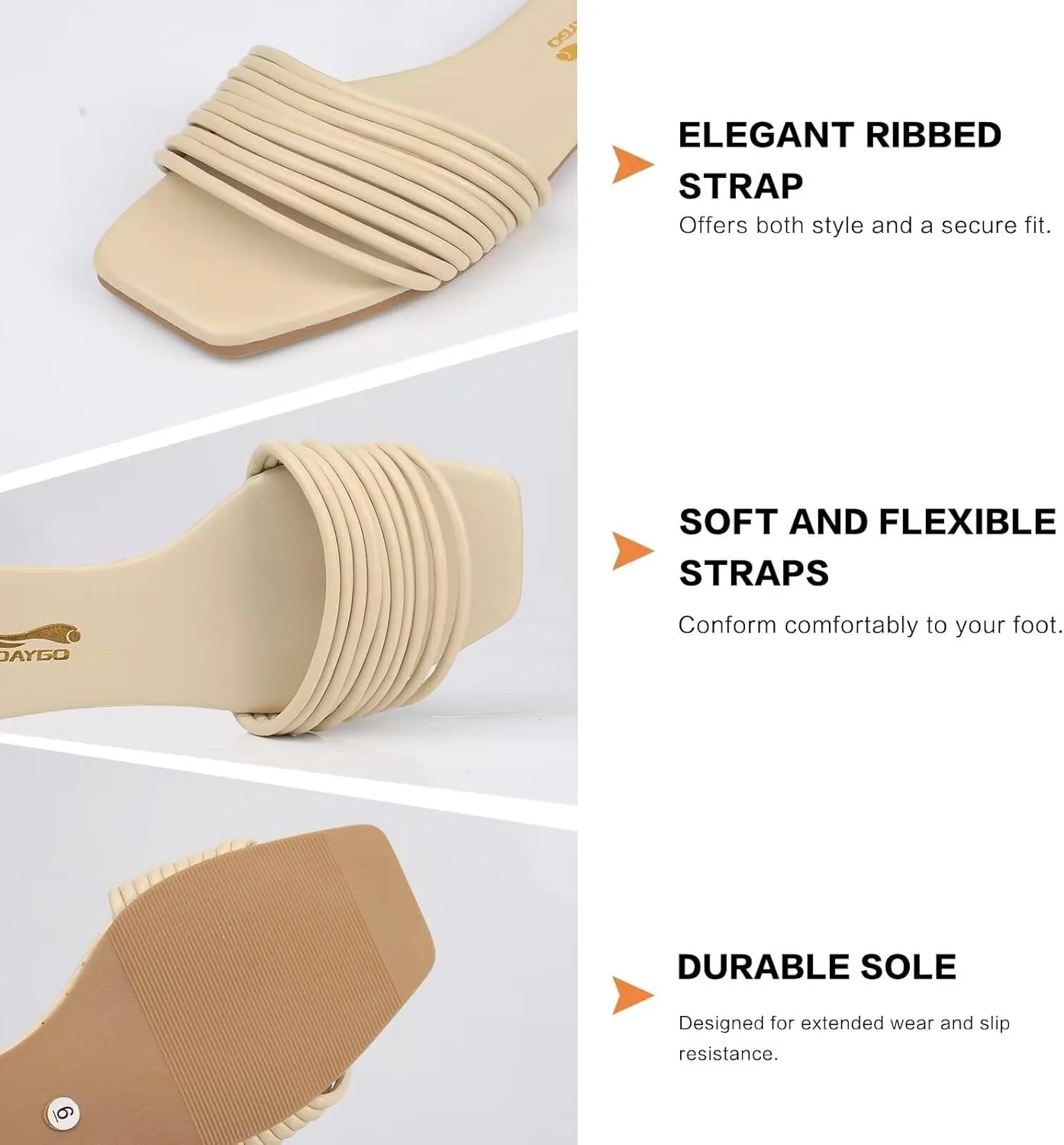 Women's Slide Sandals - Comfy Slip-On Design with Sleek Straps for Casual Elegance - Fashionable and Trendy Summer Flat Slides Shoes for Girls and Women