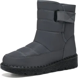 Women's Winter Boots Warm Faux Lined Ladies Snow Boots Fashion Mid Leather Boots Water Proof Hiking Boots Woman