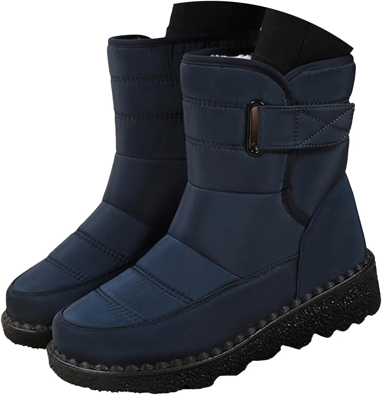 Women's Winter Boots Warm Faux Lined Ladies Snow Boots Fashion Mid Leather Boots Water Proof Hiking Boots Woman