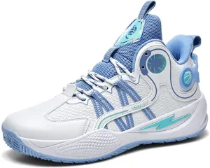 YAXE Unisex Basketball Shoes Breathable Anti Slip and Shock Absorption Training Sneakers for Youth