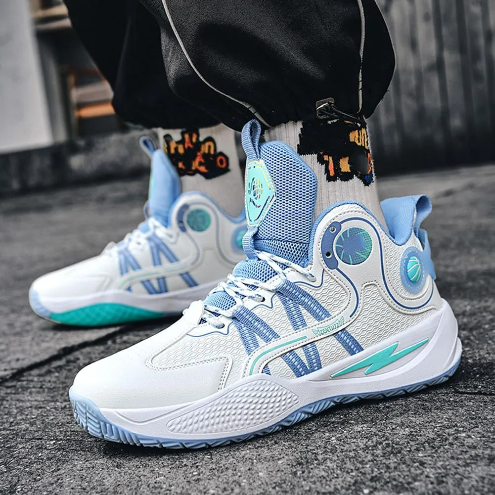 YAXE Unisex Basketball Shoes Breathable Anti Slip and Shock Absorption Training Sneakers for Youth