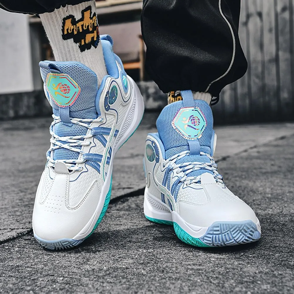 YAXE Unisex Basketball Shoes Breathable Anti Slip and Shock Absorption Training Sneakers for Youth